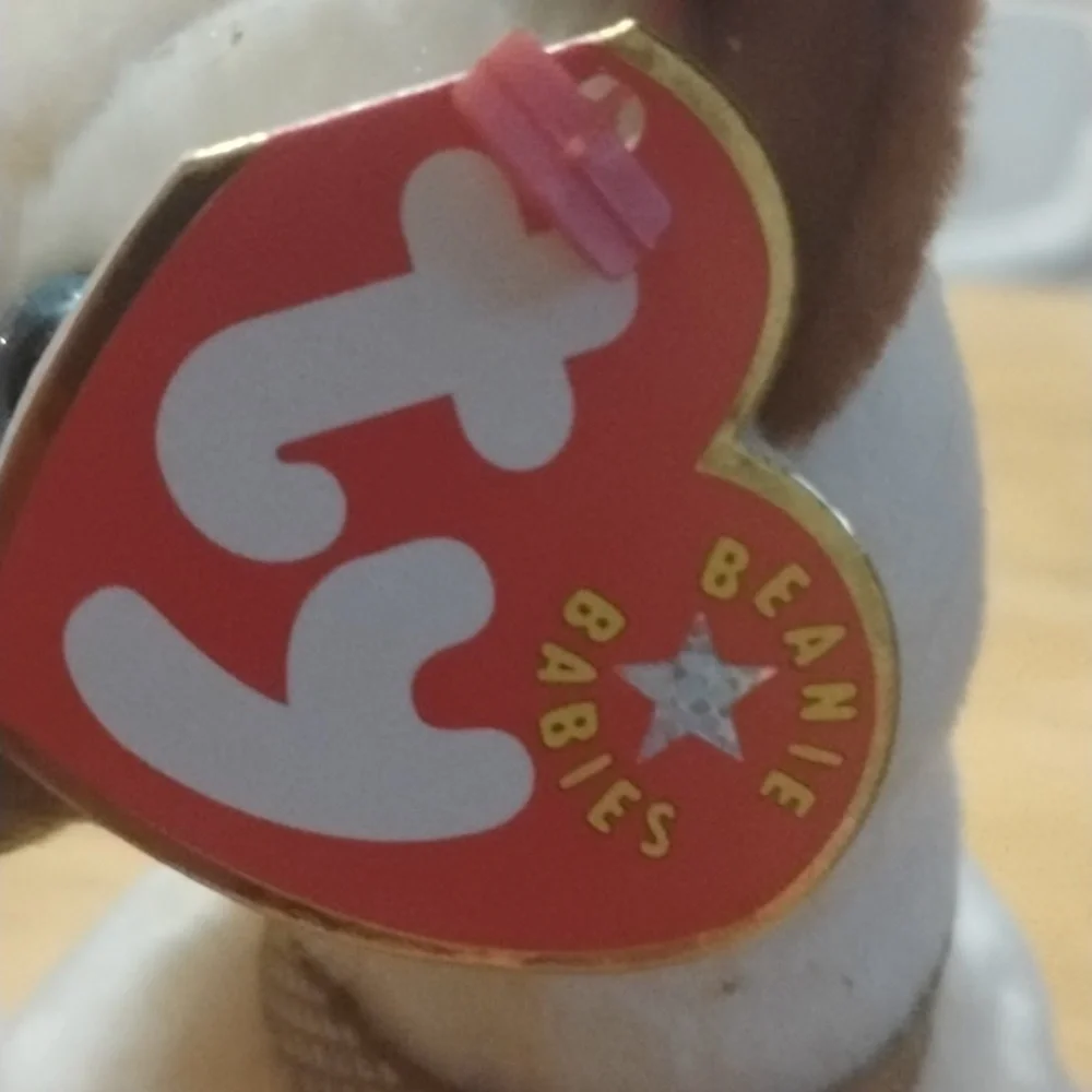 TY Beanie Babies Brown and Cream Dog Plush
